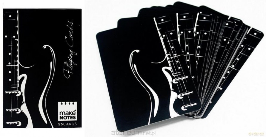 Music Karty do gry czarne gitara talia 55 kart [KARTY]
