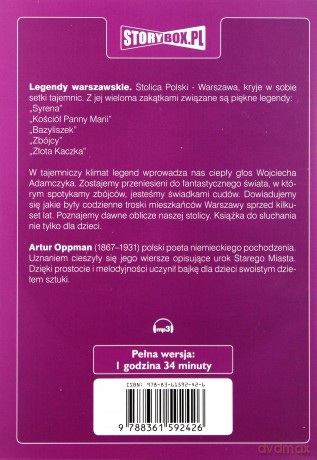 Legendy warszawskie - Artur Oppman [AUDIOBOOK] [CD-MP3]