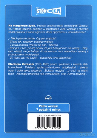 Na marginesie życia - Stanisław Grzesiuk [AUDIOBOOK] [CD-MP3]