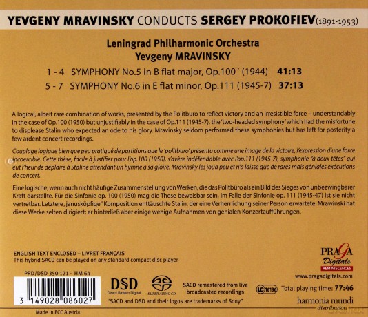 Prokofiev: Symphony No 5 Mravinsky [CD]