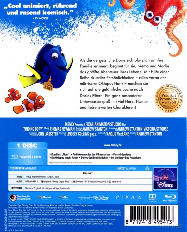 Finding Dory (Gdzie jest Dory?) (Disney) [Blu-Ray]