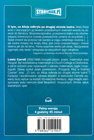 O tym, co Alicja odkryła po drugiej stronie lustra - Lewis Carroll [AUDIOBOOK] [CD-MP3]
