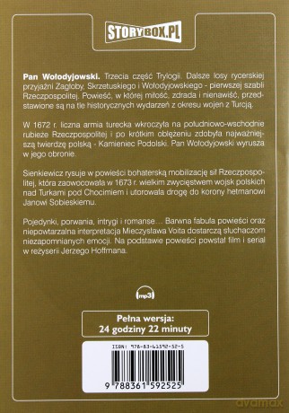 Pan Wołodyjowski - Henryk Sienkiewicz [AUDIOBOOK] [CD-MP3]
