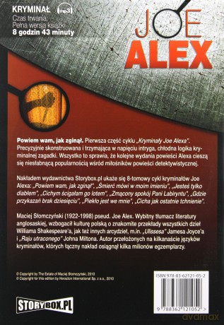 Powiem wam jak zginął - Joe Alex [AUDIOBOOK] [CD-MP3]