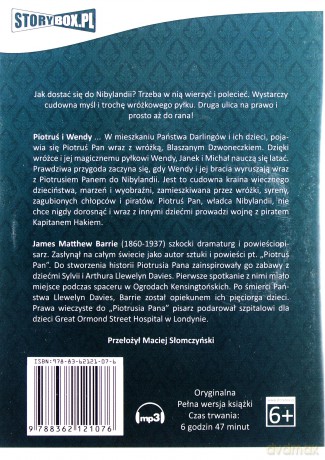 Przygody Piotrusia Pana Piotruś i Wendy - James M. Barrie [AUDIOBOOK] [CD-MP3]