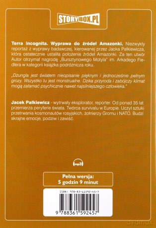Terra incognita. Wyprawa do źródeł Amazonki - Jacek Pałkiewicz [AUDIOBOOK] [CD-MP3]