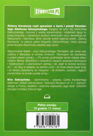 Zielony Konstanty - Kira Gałczyńska [AUDIOBOOK] [CD-MP3]