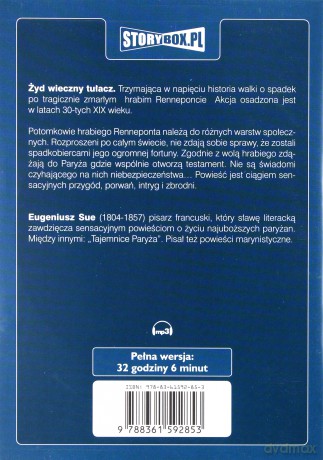 Żyd wieczny tułacz - Eugeniusz Sue [AUDIOBOOK] [CD-MP3]