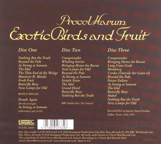 Procol Harum: Exotic Birds And Fruit [3CD]