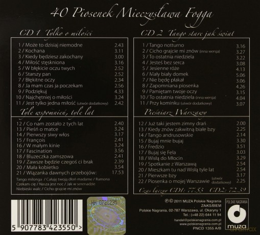 Mieczysław Fogg: 40 Piosenek (digipack) [2CD]
