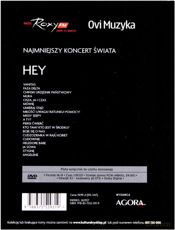 Najmniejszy Koncert Świata 09: Hey (digibook) [DVD]