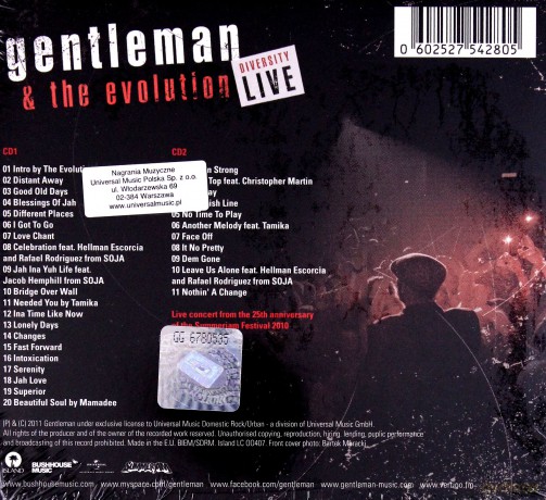 Gentleman: Diversity Live (digipack) [2CD]