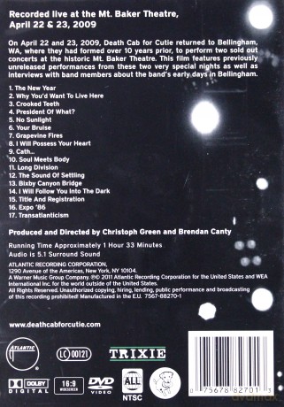 Death Cab For Cutie: Live At The Mt.Baker Theatre [DVD]