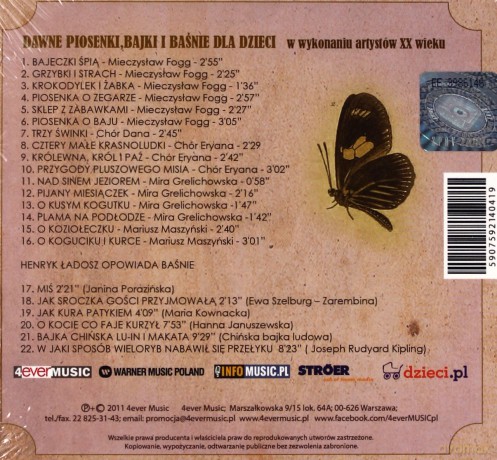 Dawne Piosenki, Baśnie I Bajki (digipack) [CD]