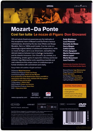 Daniele De Niese-Metzmacher-Netherland Orchestra: Mozart-Da Ponte Opera Box Set-Cosi Fan Tutte-Nozze Di Figaro-Don Giovanni [4DVD]