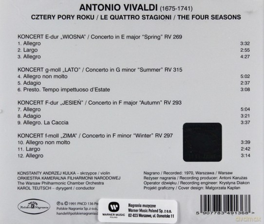 Cztery Pory Roku [CD]