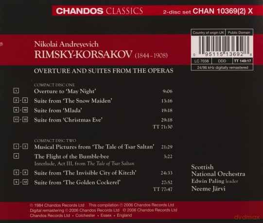 Scottish National Orjarvi: Rimskykorsakovoverture And Suites [2CD]
