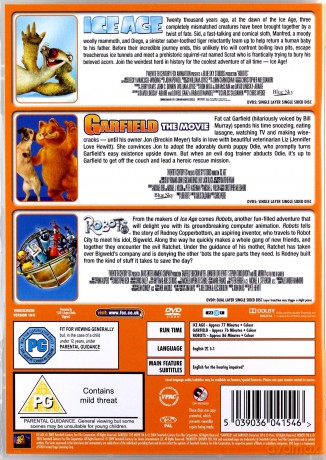 Robots/Ice Age/Garfield: The Movie [3DVD]