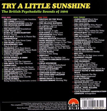 Try A Little Sunshine - The British Psychedelic Sounds Of 1969 [3CD]