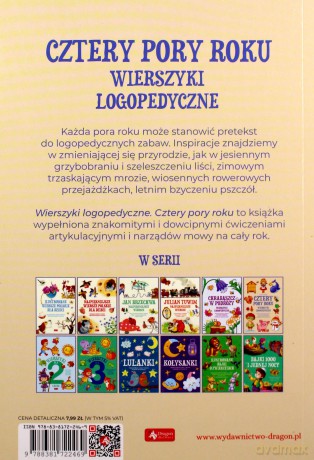 Cztery pory roku. Wierszyki logopedyczne - Sylwia Chmiel [KSIĄŻKA]