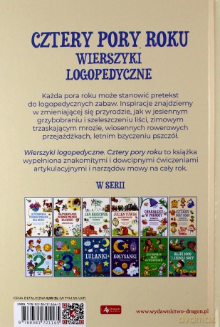 Cztery pory roku. Wierszyki logopedyczne - Sylwia Chmiel [KSIĄŻKA]