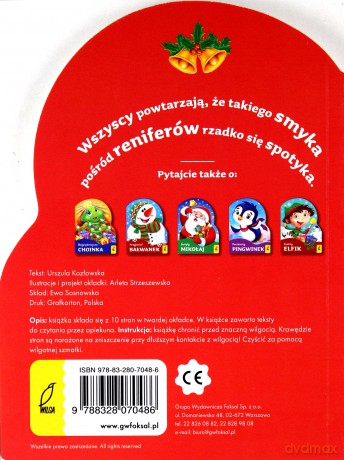 Dzielny Reniferek. Wykrojnik - Urszula Kozłowska [KSIĄŻKA]