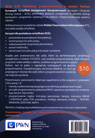 Ecdl s10 podstawy programowania w języku Python - Albert Hodorowicz [KSIĄŻKA]