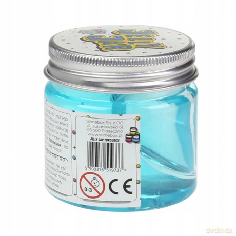 Gotowy slime jelly jar turkusowy 100 ml