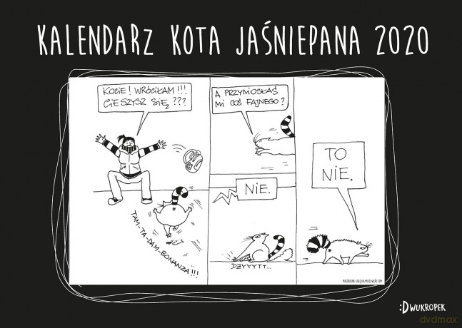 Kalendarz 2020 ścienny kota jaśniepana - Magdalena Gałęzia [KALENDARZ]