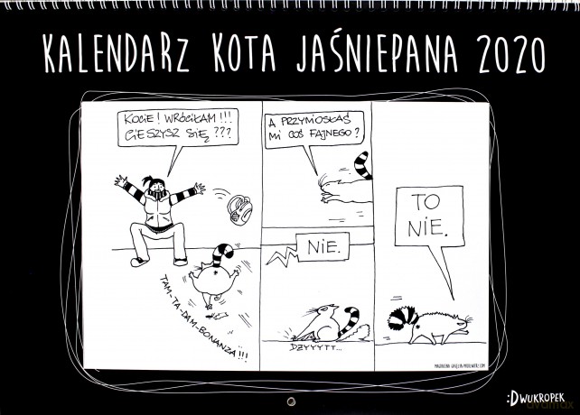 Kalendarz 2020 ścienny kota jaśniepana - Magdalena Gałęzia [KALENDARZ]