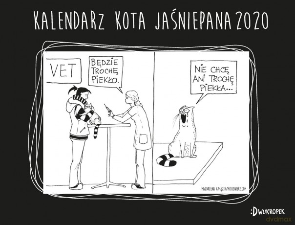 Kalendarz biurkowy Kota Jaśniepana - Magdalena Gałęzia [KALENDARZ]