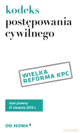Kodeks postępowania cywilnego 08.2019 [KSIĄŻKA]