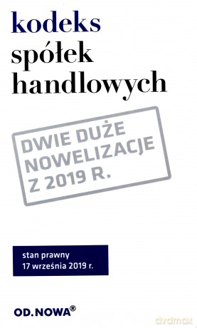 Kodeks spółek handlowych 08.2019 [KSIĄŻKA]