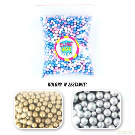Kulki styropianowe zestaw nr 1 - 2 kolory (złote/srebrne)