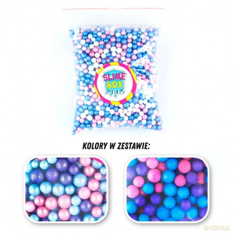 Kulki styropianowe zestaw nr 7 - 2 kolory (unicorn/nieb-róż-fiolet)