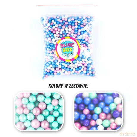 Kulki styropianowe zestaw nr 9 - 2 kolory (magic unicorn/perłowa elsa)