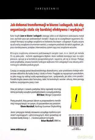 Lean w biurze i usługach. Przewodnik po zasadach szczupłego zarządzania w środowisku pozaprodukcyjnym - Drew Locher [KSIĄŻKA]