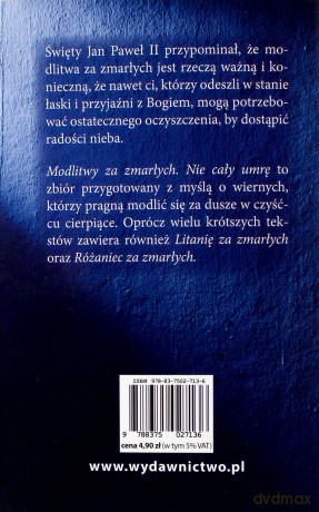 Modlitwy za zmarłych. Nie cały umrę [KSIĄŻKA]