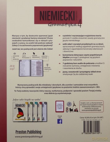 Niemiecki w tłumaczeniach. Gramatyka 4 pozim B2 - Plizga Justyna [KSIĄŻKA]