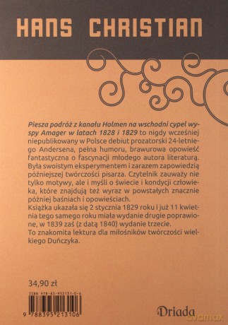 Piesza podróż z kanału Holmen na wschodni cypel wyspy Amager w latach 1828 i 1829 - Hans Christian Andersen [KSIĄŻKA]