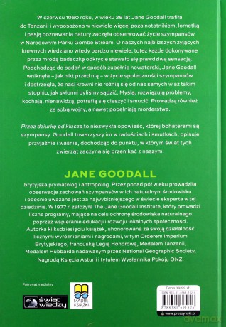 Przez dziurkę od klucza. Najważniejsza książka o naszych najbliższych krewnych - Jane Goodall [KSIĄŻKA]