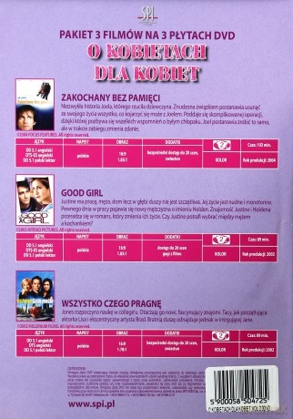 O kobietach dla kobiet 2: Zakochany bez pamięci / Wszystko czego pragnę / Życiowe rozterki [3DVD]