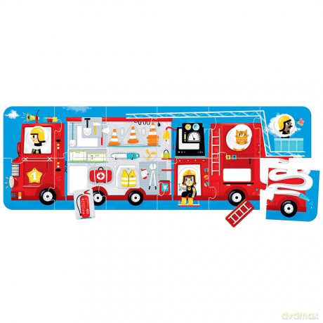 Puzzle z dziurką Wóz strażacki