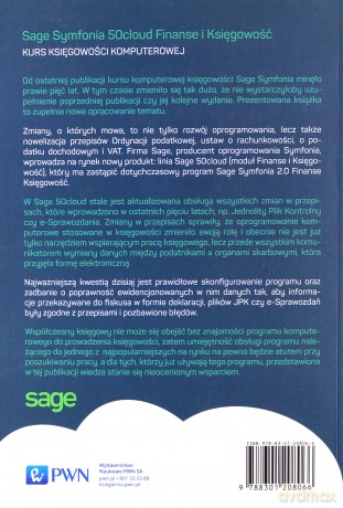 Sage symfonia 50cloud. Finanse i księgowość. Kurs księgowości komputerowej - Magdalena Chomuszko [KSIĄŻKA]