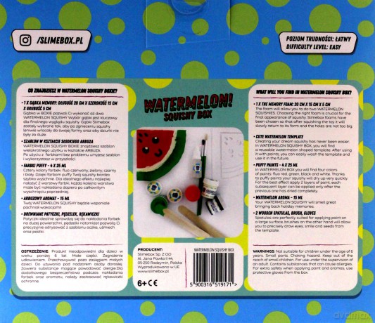 Squishy box watermelon