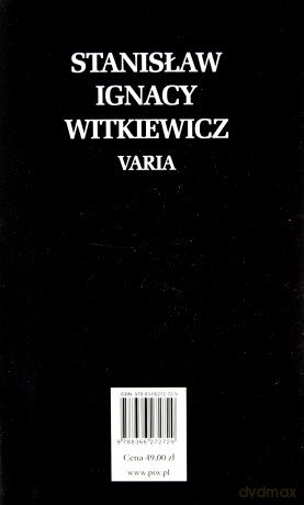 Varia - Stanisław Ignacy Witkiewicz [KSIĄŻKA]