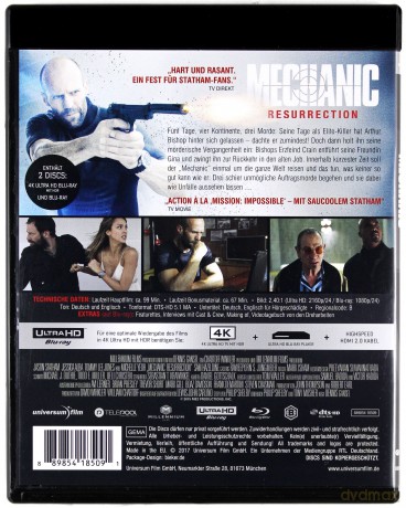 The Mechanic: Resurrection (Mechanik: Konfrontacja) [Blu-Ray 4K]+[Blu-Ray]