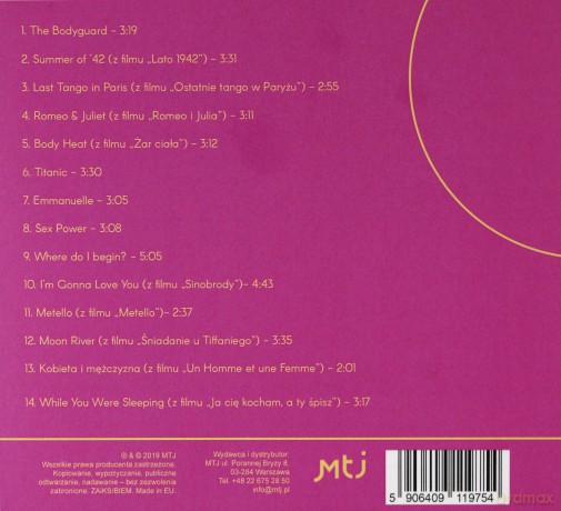 Filmowa Miłość: muzyka z filmów o milości [CD]
