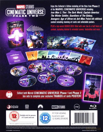 Marvel Cinematic Universe Phase 2 (Iron Man 3 / Thor: Mroczny świat / Kapitan Ameryka: Zimowy żołnierz / Strażnicy Galaktyki / Avengers: Czas Ultrona / Ant-Man) [Blu-Ray]