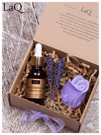 LaQ Zestaw prezentowy Hyaluron LaQ01 (kwas hialuronowy 30 ml+ mydełko glicerynowe)